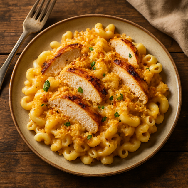 Baked Chicken Mac And Cheese - delicious Canadian chicken recipe