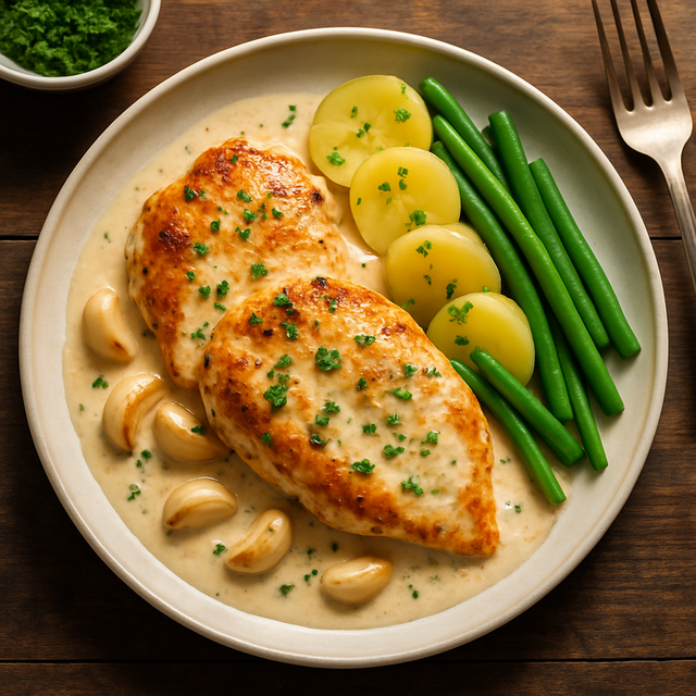 Garlic Chicken Recipe Cream Sauce - delicious Canadian chicken recipe