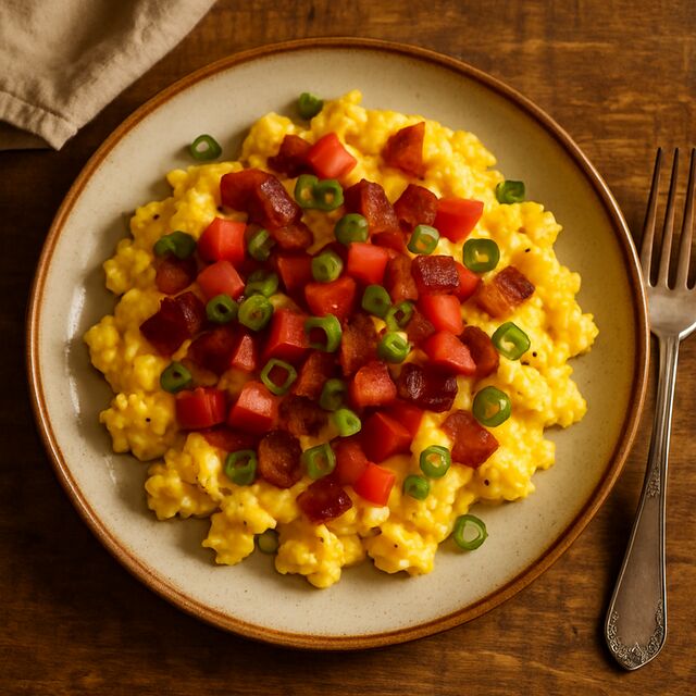 Loaded Scrambled Eggs - delicious Canadian chicken recipe