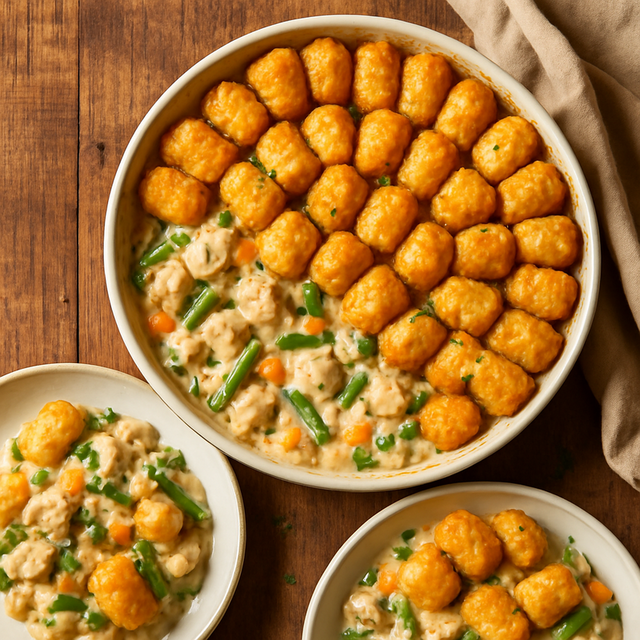 Tater Tot Chicken Casserole - delicious Canadian chicken recipe
